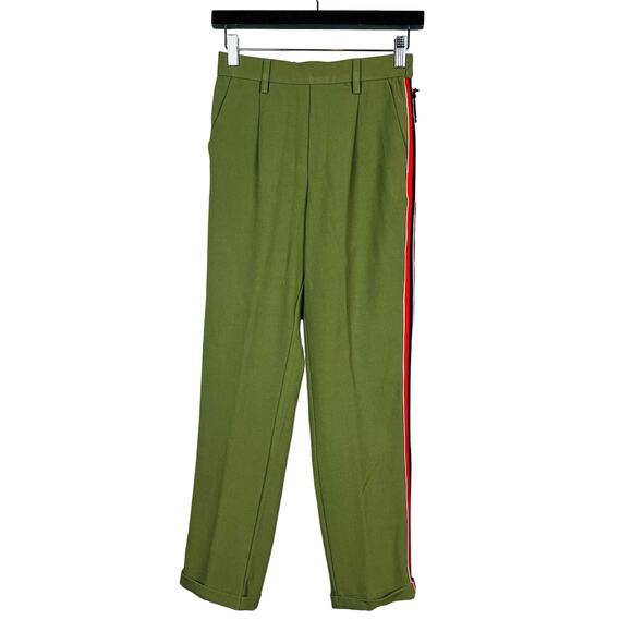 NEW! F21 Militery Style Cuffed Trouser Olive SLip On Elastic Waist - S - Picture 1 of 4